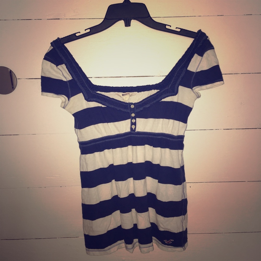 Half Button Up Hollister Top